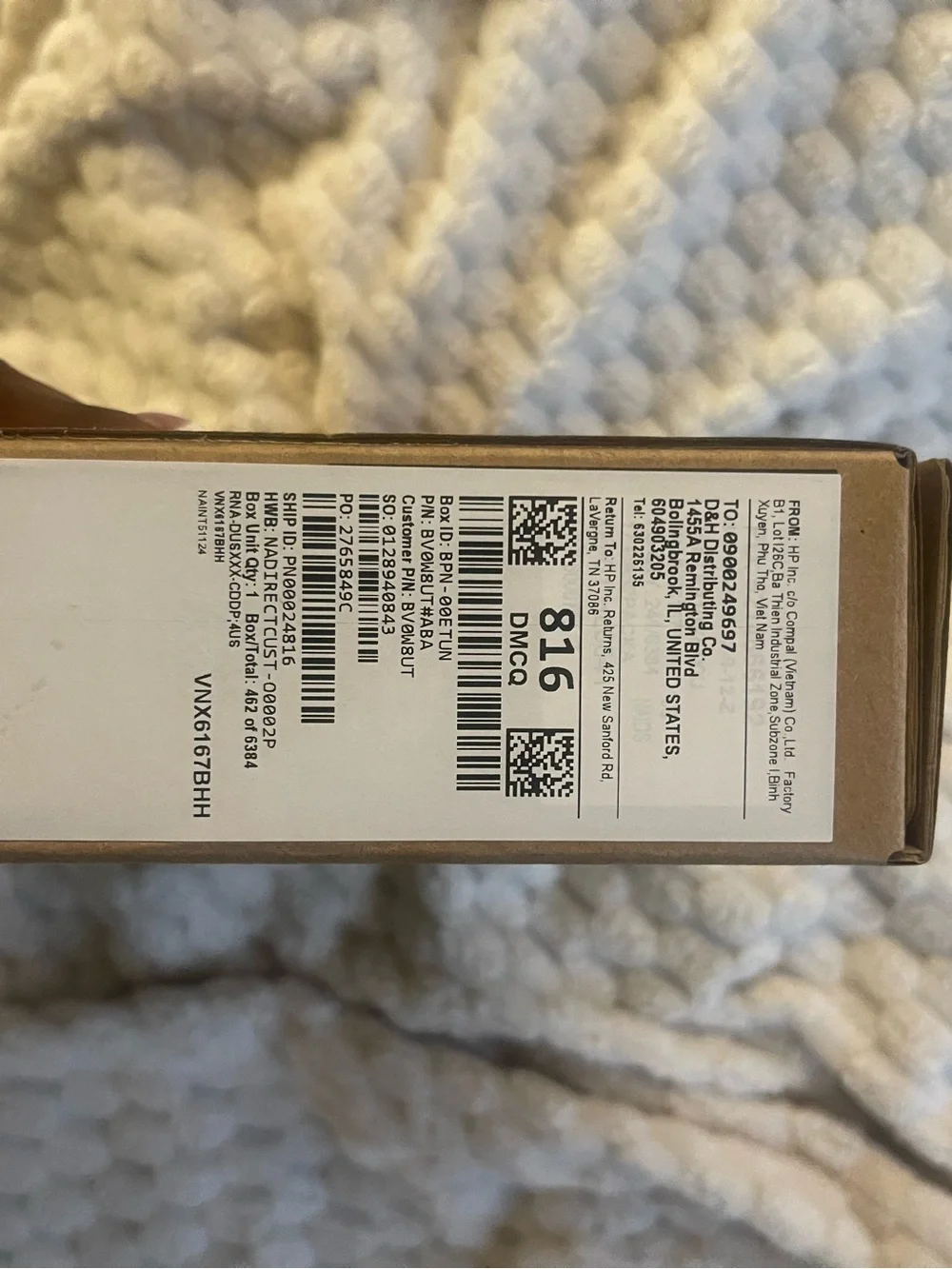 HP Bath & Body Bottle in White and Gold Packaging